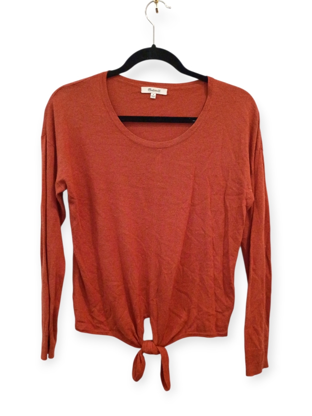 Madewell || Women’s Rust Tie-Front Long Sleeve Top Sz.M